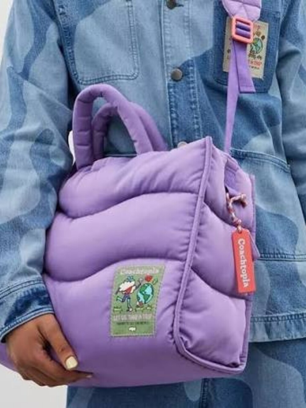 *NWT* [Coachtopia] Loop Puffy Tote With Wavy Quilting In Purple, CQ057
